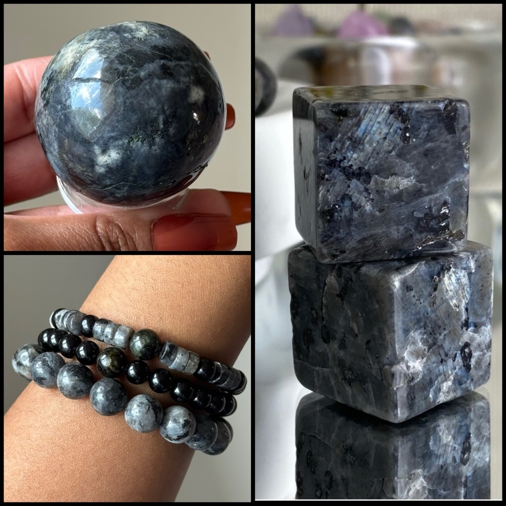 Black Tourmaline & Larvikite Bundle